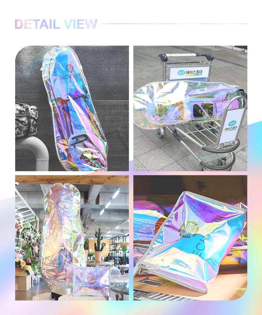 TECH SKIN Hologram Travel Cover for Lightweight Travel Airport Candy Caddy Bag Storage Convenient To Carry Golf, Bag, Stand-out Design, Compatible,