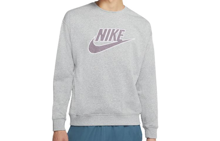 Nike Sweatshirts Men s Dark Gray Crew Neck Moderate Regular CU4508-063 XL