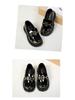 Mädchen Lackleder Slipper - Frühling 2025: Schwarze Slipper Modische Studentenschuhe