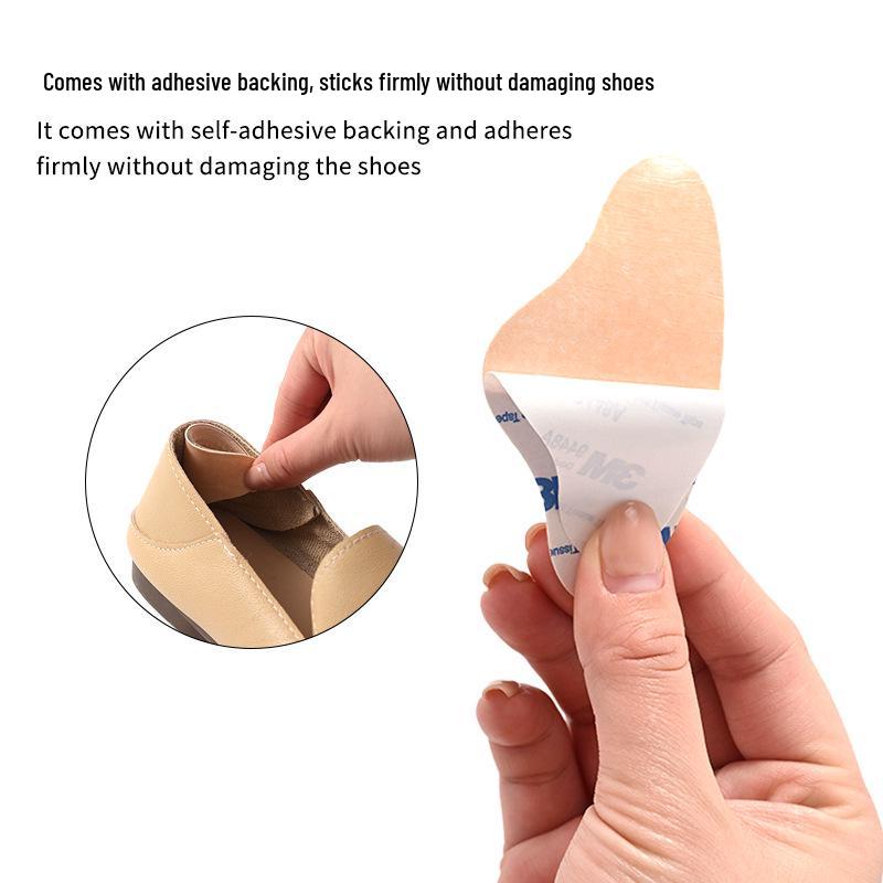 4D Silicone Anti-abrasion Invisible Heel Stickers for Loafers and High Heels, Anti-slip Half-size Insoles