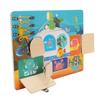 Wooden Activity Board for Toddler Exercise Hand Eye Coordination Marine Theme Sensory Board for Kind