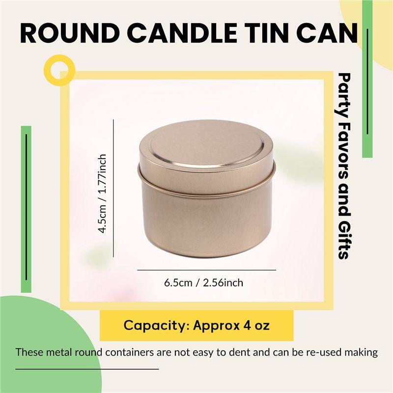 M-Modern-24 Pack Candle Tin Cans With Lids, 4 Oz, Metal Candle Jars For DIY Candle Making, Arts & Crafts, Party Favors And Gifts