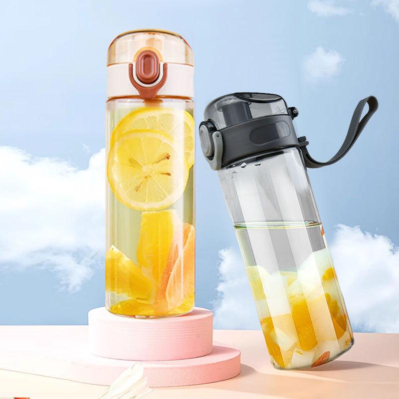 Lightweight Plastic Cup Student Water Cup Roomy Lightweight Handle Cup High Temperature Resistant Good-looking Outdoor Activity Travel Active Bottle