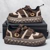 Men's shoes autumn and winter new casual sports versatile platform wear-resistant board shoes men's high sense Velcro ugly cute shoes