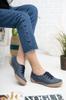 Women's Flat Shoes Orthopedic Pad Tan Denim Shoes