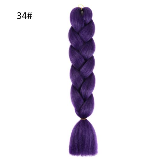 

Однотонне синтетичне нарощене волоссяАфриканські косички, в’язані гачком, плетіння хвоста