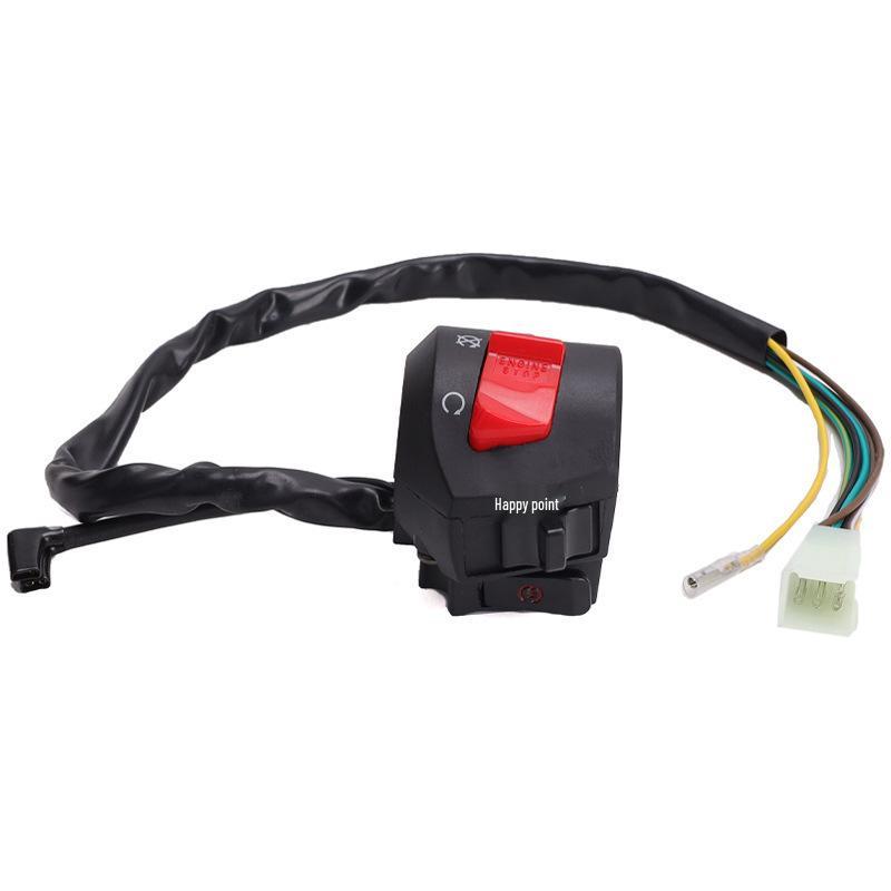 22mm Motorcycle Handlebar Switches: Includes Throttle, Horn, Turn Signals, Headlight, Electric Start Controls.
