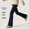 Girls' Fleece-Lined High-Elastic Flare Pants