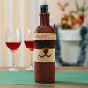 Christmas Wine Sweater Cover Handmade Knitted Cartoon Santa Snowman Reindeer Bottle Sleeve for Winter Dining Table Decoration