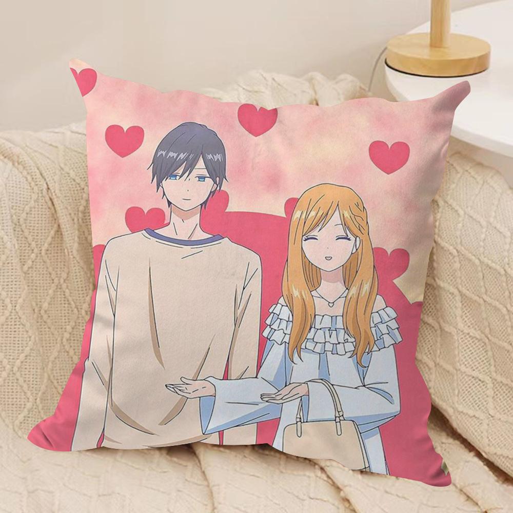My Love Story with YamadaCushion Cover Soft Plush Fabric DoubleSided Printed Sofa Cushion Cover for All Seasons Home Decor Gift