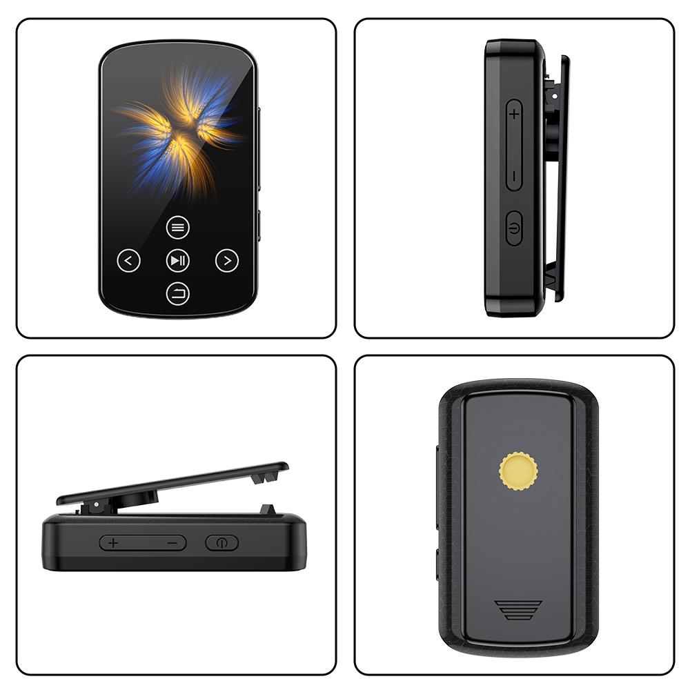 MP308 MP3 Player with BT 5.4 Back Clip 1.5" HighClear Touchscreen Portable Player Builtin