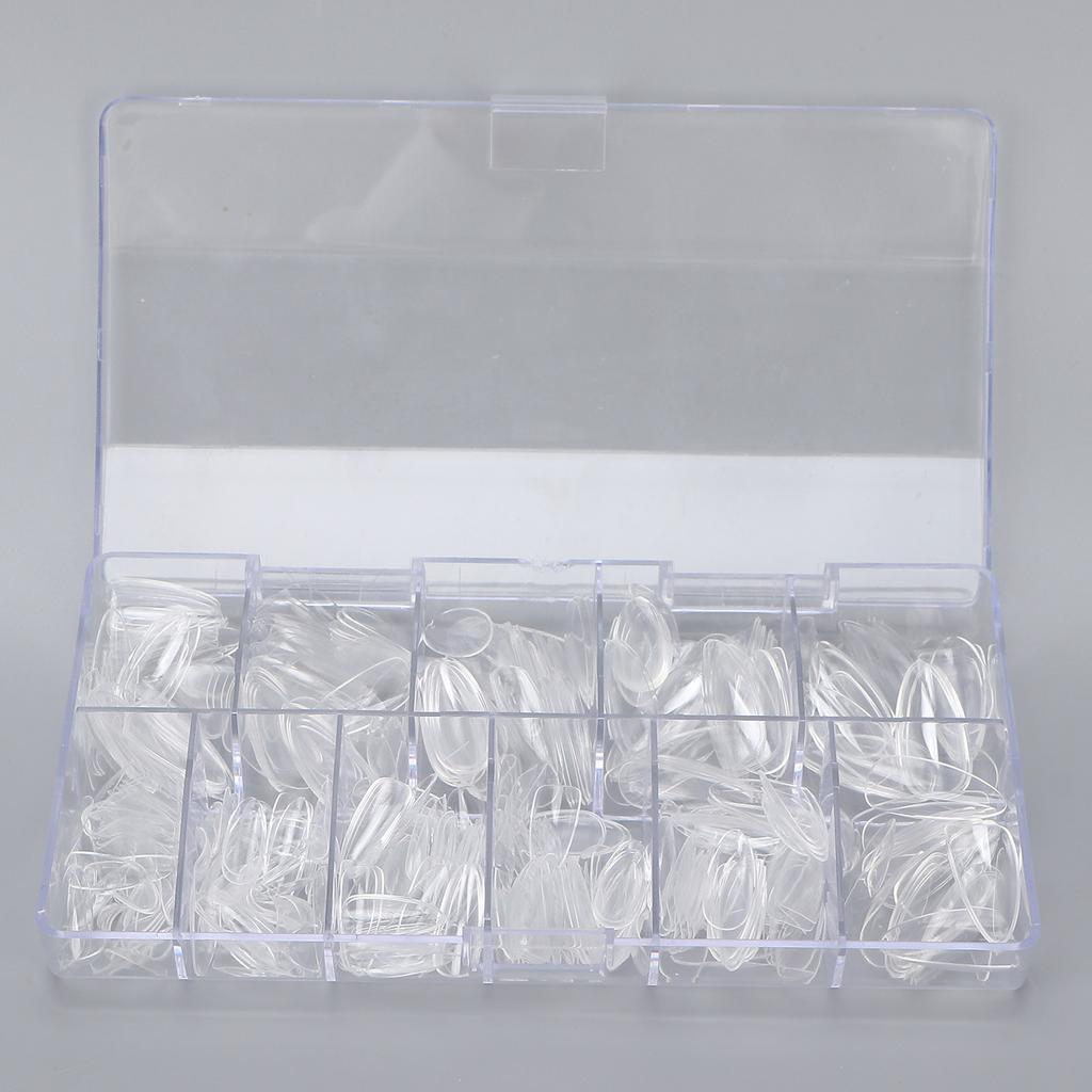 500pcs Transparent Nail Tip Professional Home Salon Portable DIY Fake False Nail Set Accessory for Women