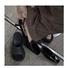 Women's Spring and Summer Black Single Shoes Fine Heel Pointed High Heels Breathable Sandals