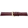 Bracelet montre - MY-MONTRE - Grain lézard bordeaux - 20mm - attache 18mm - rembourré