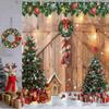Christmas Tree Shower Curtain, Winter Colorful Cartoon Xmas Tree Cute New Year Bath Curtain Decor, Waterproof Bathroom Accessory