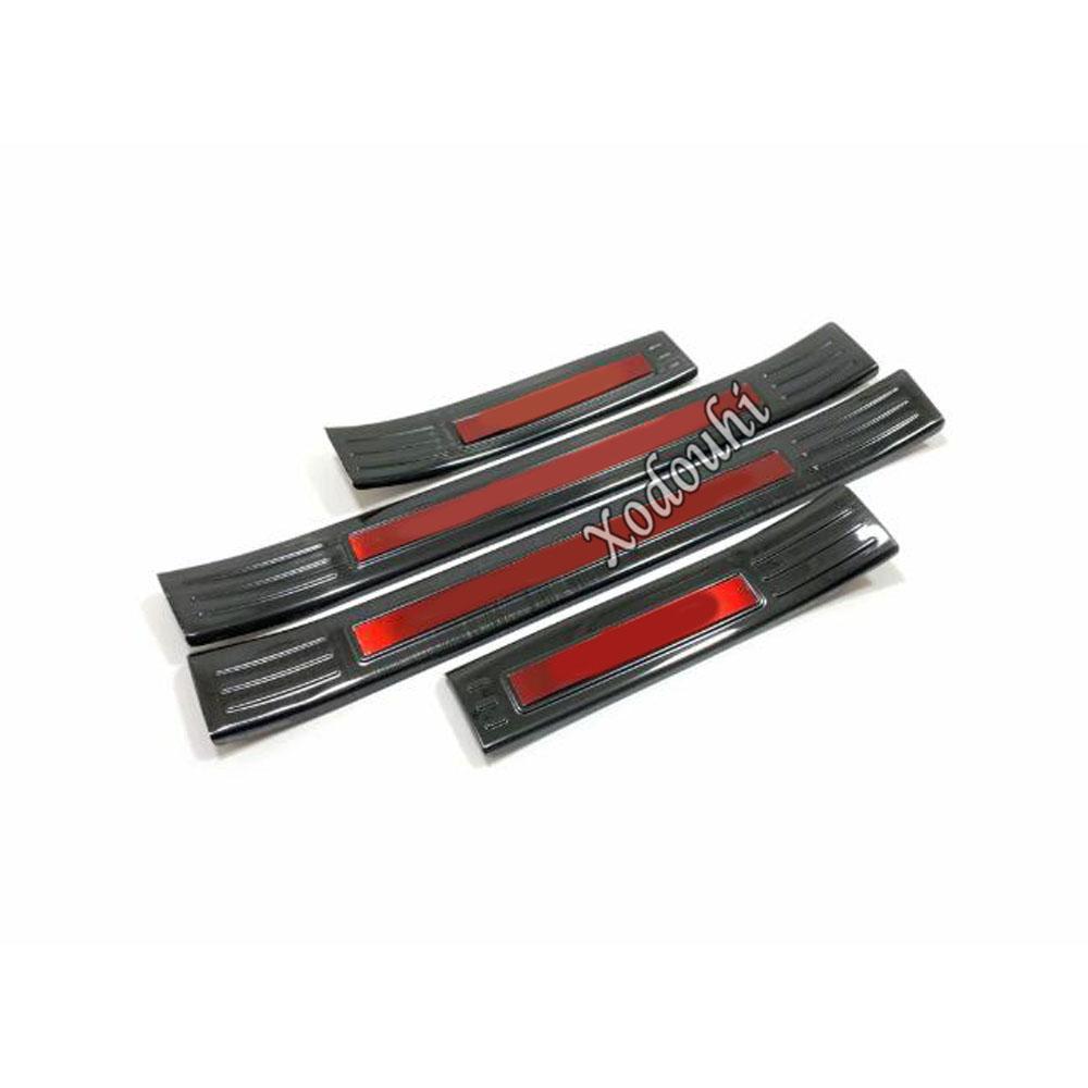 Car Body Stainless Steel Pedal Door Sill Scuff Plate Inner Threshold Bumper Parts 4PCs For Mazda CX-30 CX30
