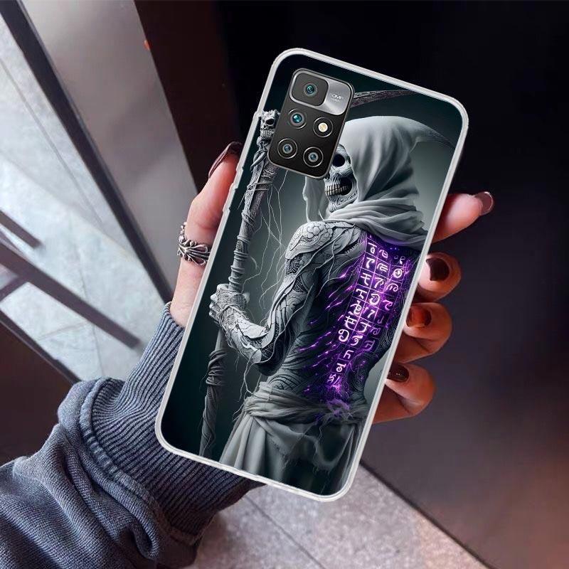 Death Grim Reaper Skull Scythe Phone Case For Xiaomi Redmi Note 15 14 14S 13 12S 12 Pro Plus 11S 11 10S 10 4G Cover 11E 11T 5G P