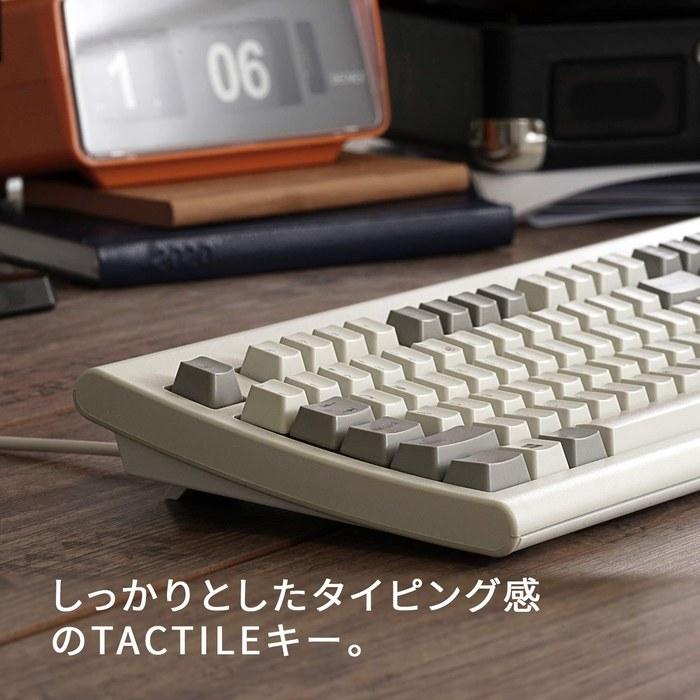 Perixx PERIBOARD-106MJP Keyboard, Wired, USB, Full-Size with Numeric Keypad, 10 Million Keystrokes, JIS Layout (Japanese, Beige)