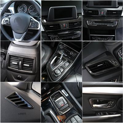 Für BMW 2er F45 F46 2015-2018 Auto Innenraum ABS Kohlefaser Aufkleber Schalthebel Panel Abdeckung Zierleisten Zubehör