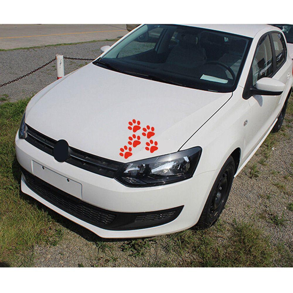 4Pcs Car Sticker Funny Cute Dog Paw Sticker Foot Prints Footprint Decal Animal Stickers Vinyl Motorcycle Auto Decoration Decal