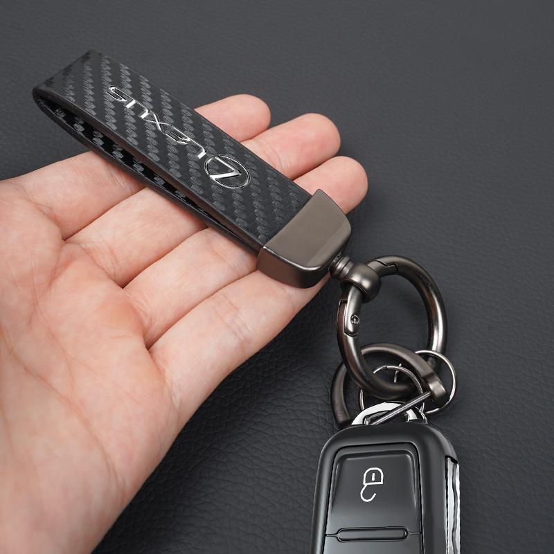 Carbon Fiber Car KeyChain Badge Key Keyrings Gifts For Lexus F SPORT RX300 IS200 IS250 ES350 Ct200h UX250h NX300h RX350 ES300h