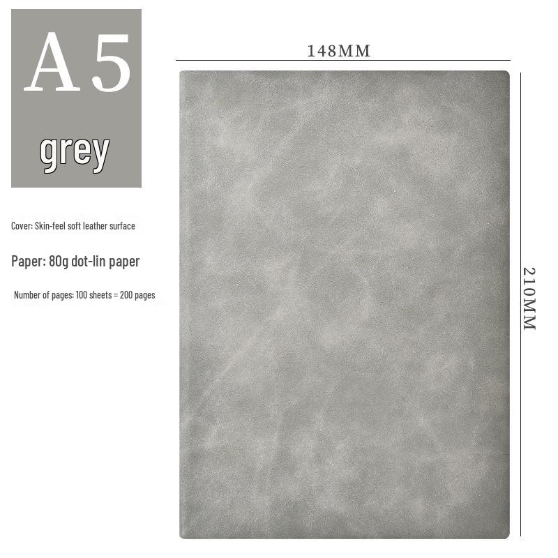 A5 PU Leather Sheepskin Notebook with Custom Logo - Business Diary & Meeting Minutes Book