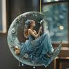 Moon Palace Fairy 2D Flat Acrylic Decorative Pendant Pendant, for Bags/keychains/home/car Decoration Accessories  Ramadan Christmas Decoration Gift