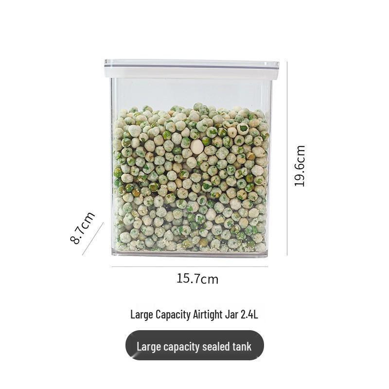 Press-Type Airtight Kitchen Container for Cereal & Grain Storage