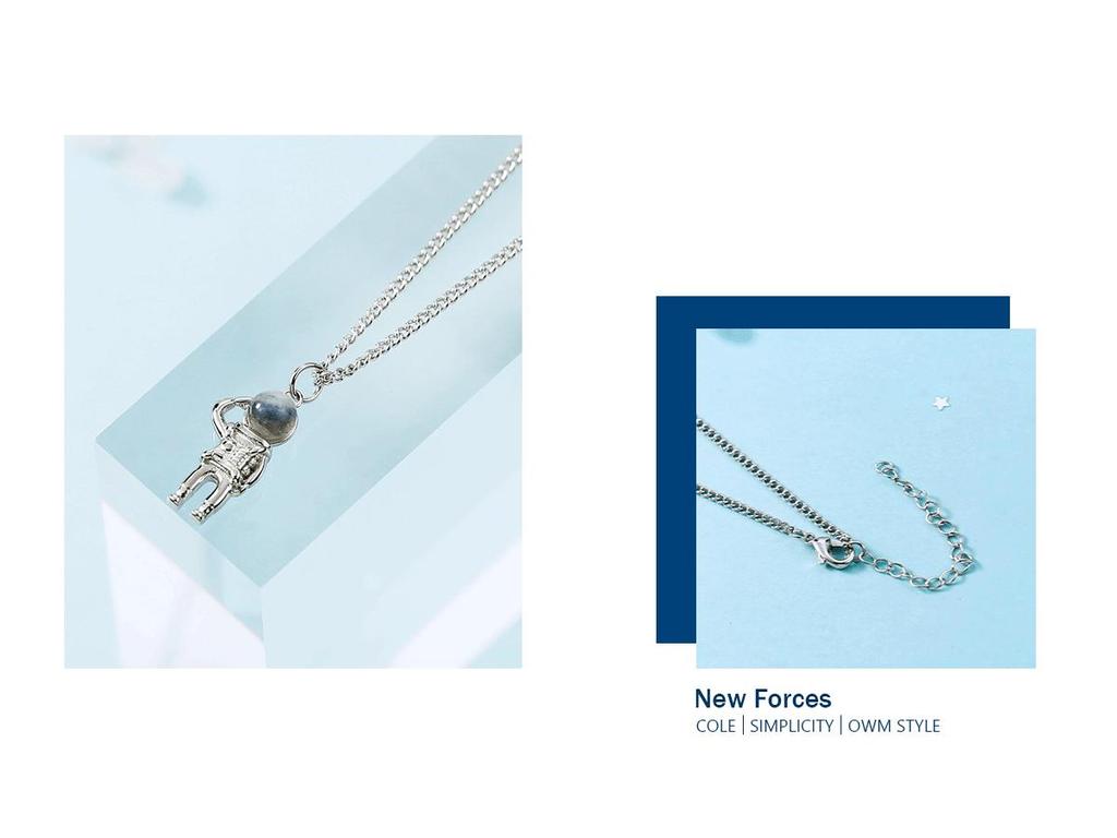 Astronaut Robot Pendant Necklace: Trendy Unisex Hip Hop Sweater Chain - Perfect Christmas Gift