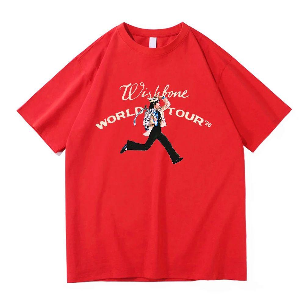 Hiphop Y2k Tops Conan Gray Wishbone World Tour 2026 T Shirt Fashion  Aesthetic Casual Vintage Casual Loose TShirt Unisex