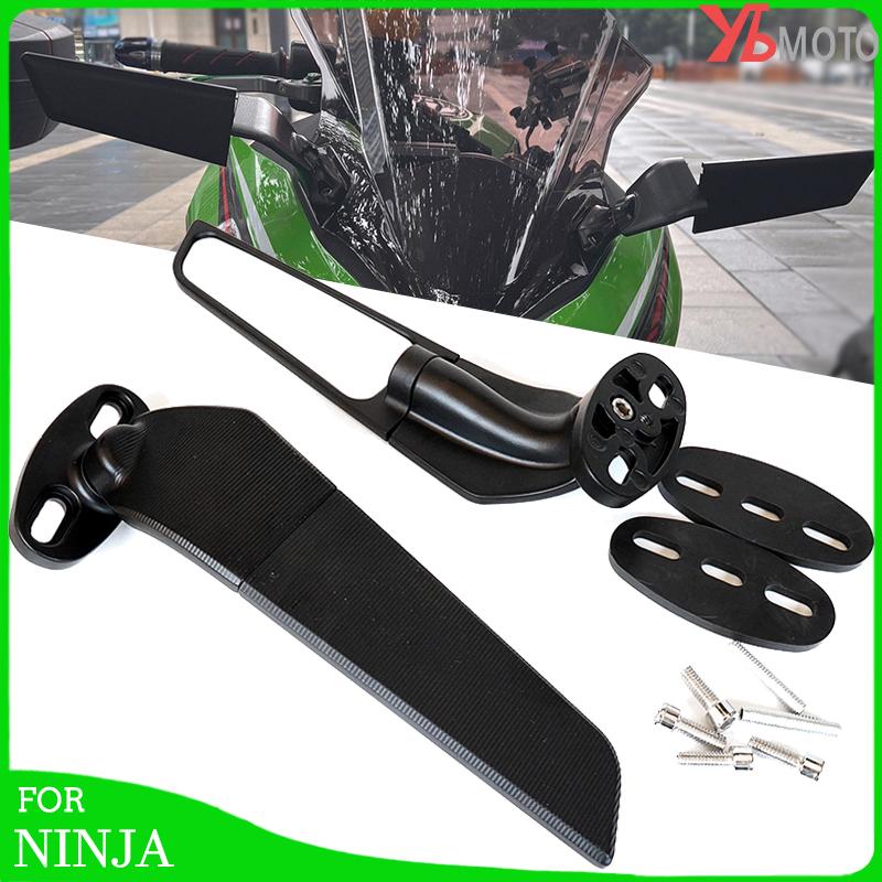 

Модифицированные зеркала заднего вида для мотоцикла, регулируемое вращающееся боковое зеркало для Kawasaki ZX6R ZX10R ZX12R Ninja 250 300 400 650 H2