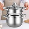 Handun 316 Stainless Steel Non-Stick Soup Pot with Steamer