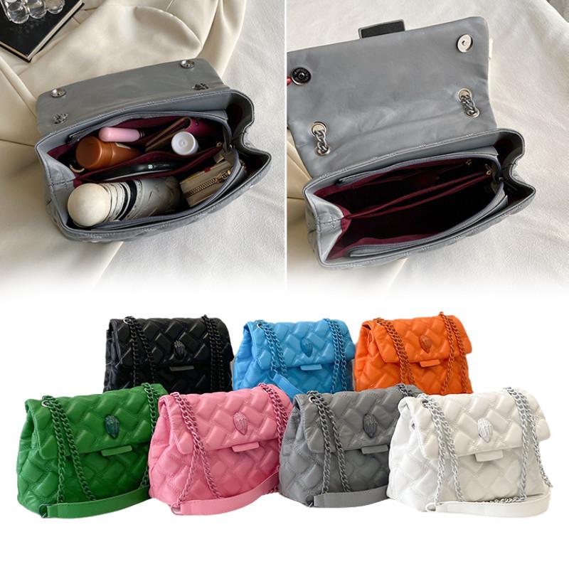 Trendy Quilted White Pu Handbag Stylish Shoulder Bag For Women Versatile Fashionable Use