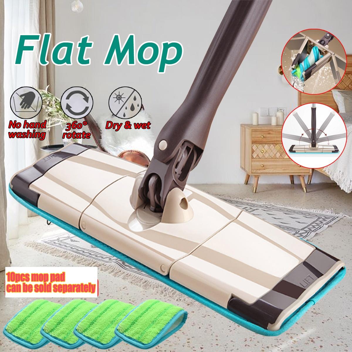 

Квартира Mop Handsfree Нет мыть и ковш Хлопок Нить Wringing Floor Cleaner Tools Mop Pad для дома