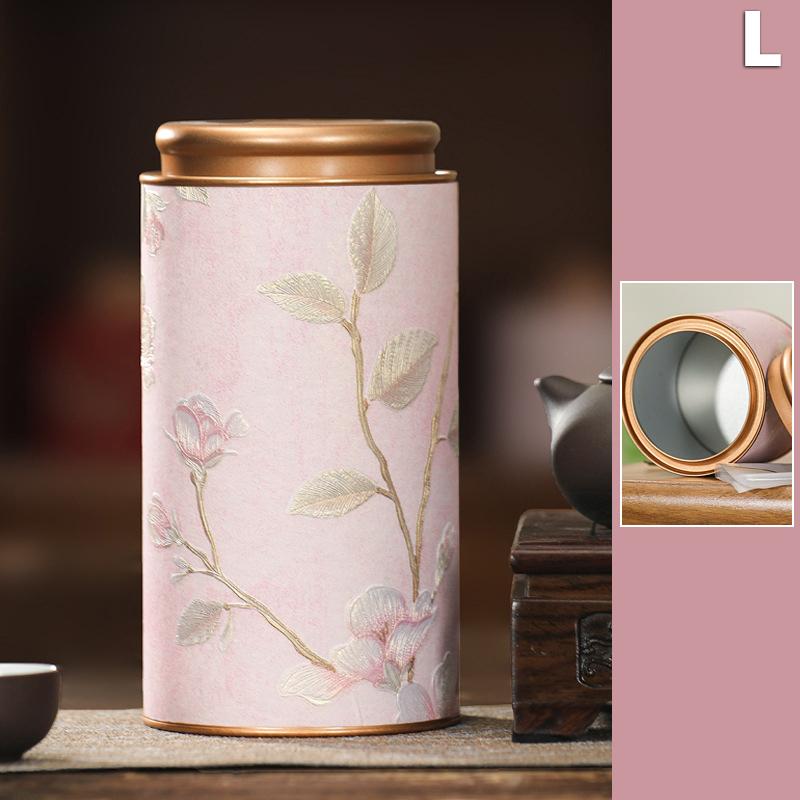 Empty Tea Tin Can Household Green Black Tea Sealed Jar Portable Home Small Tea Packaging Box Tinplate Storage Can