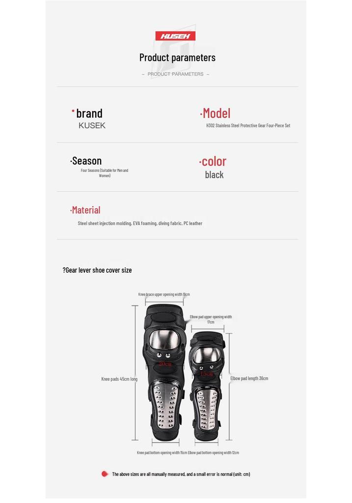 KUSEK Motorcycle Protective Gear: Windproof Knee & Elbow Pads for Cycling and Riding.