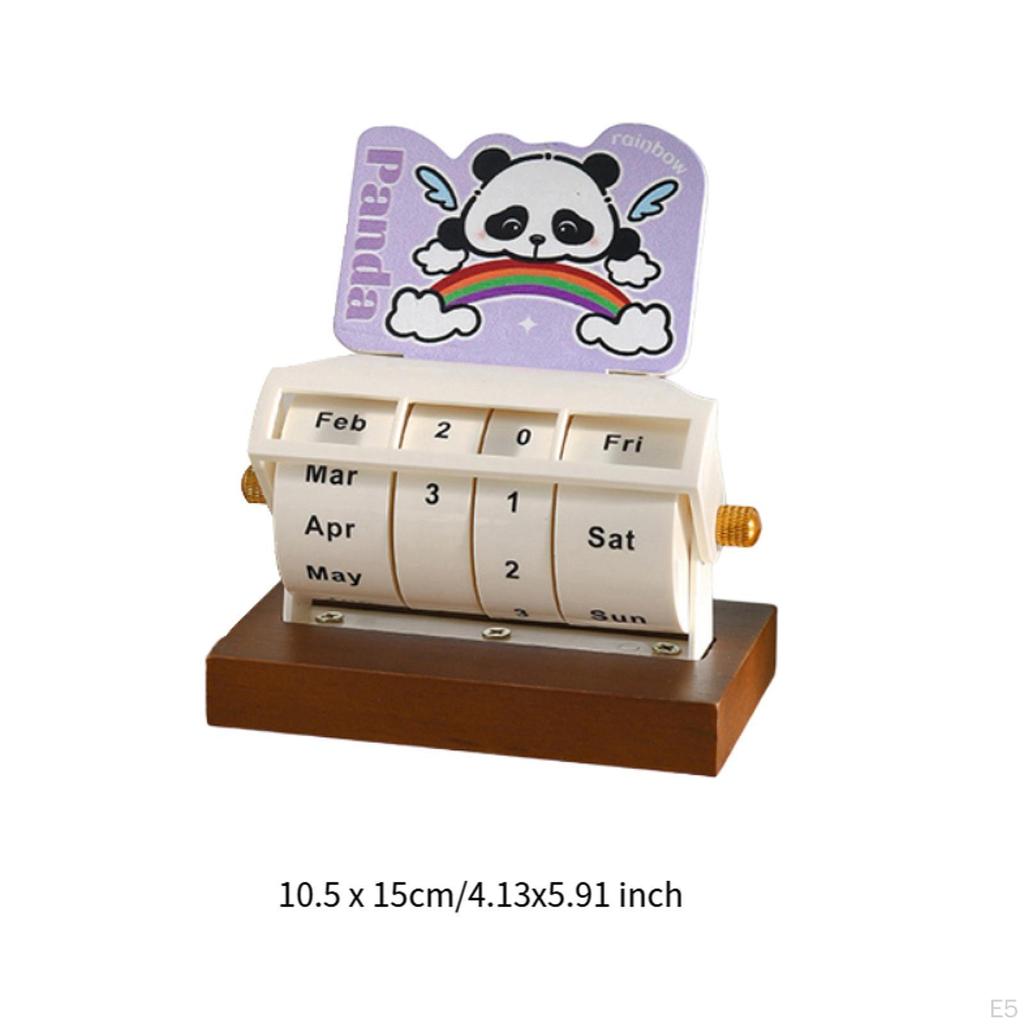 Panda Themed Rotary Desk Calendar for Home And Office Use