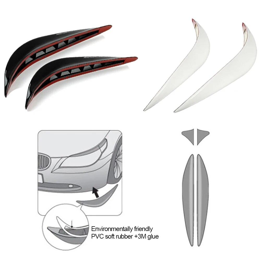 2Pcs Anti-Collision Scratch Patch Car Front Rear Bumper Corner Lip Guard Strip Sticker Protection Protector Crash Accessories