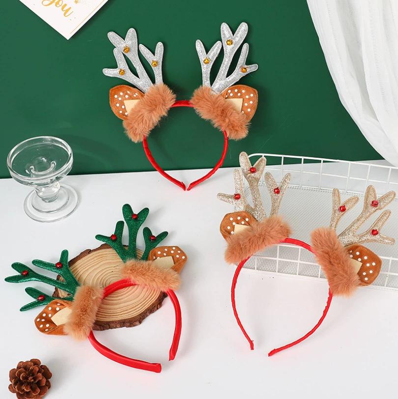 Weihnachts-Stirnband aus Rentiergeweih: Plüsch, Fairy Mori Stil für Kinder & Erwachsene