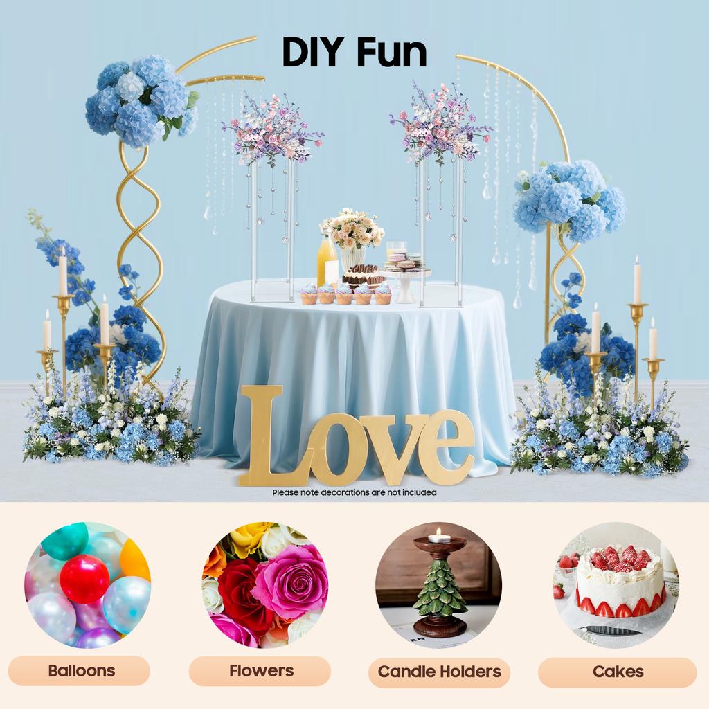 10Pcs Clear Acrylic Flower Stand, 6.6lbs Load-Bearing Wedding Centerpiece Holder for Floral Arrangement Party Decoration