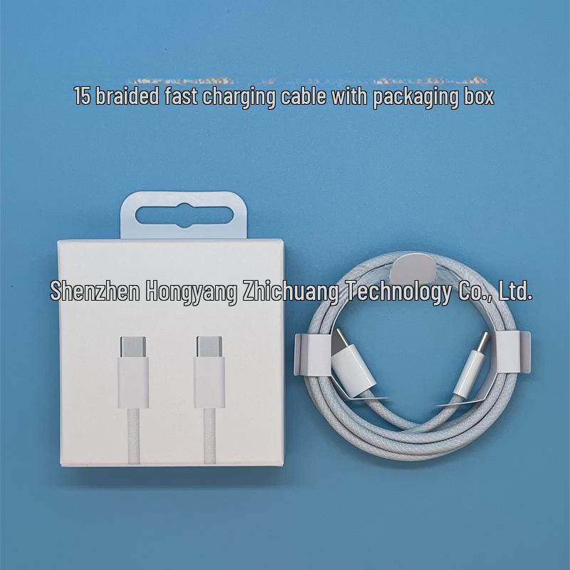 

Плетеный кабель USB-C — Lightning для быстрой зарядки Apple 15 (ПД 20Вт) 1 meter