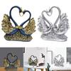 Couple of Swan Statue Figurines Resin Ornament Table Centerpiece