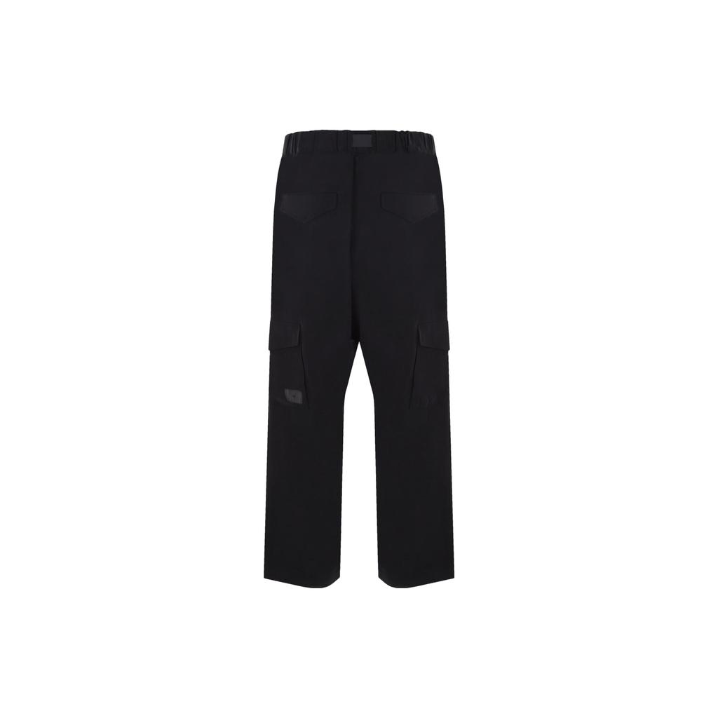 Y-3 Solid Color Mid Waist Cargo Pocket Straight Leg Casual Pants Men pants Black H63080