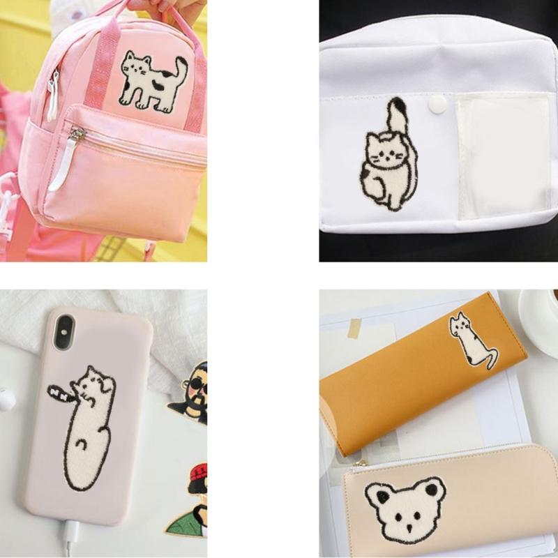 8 Pcs Cartoon Cats Iron on Patches Animal Repair Patches Sewing on Applique Patches for Clothing Jeans Hat Backpacks