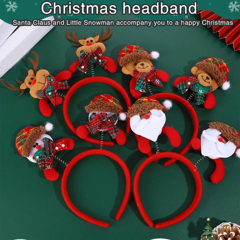 Weihnachtsdekoration Plüsch Rentier/Schneemann Stirnband Festival Feier Kopfschmuck Weihnachten Haarreif Party Accessoire