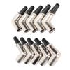 XLR Male Connector Elbow 3 Pin Welding Stable Signal Metal XLR Plugs for DIY Microphone Cable 10pcs