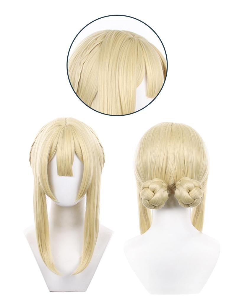 Violettes Cosplay Kostüm mit Auto Memory Deluxe Erwachsenen Schulbühnen Kostüm Perücke Größe [Ausgezeichnete Qualität] Perücke, Puppe, Edition, Anime-Stil, Kostüm,