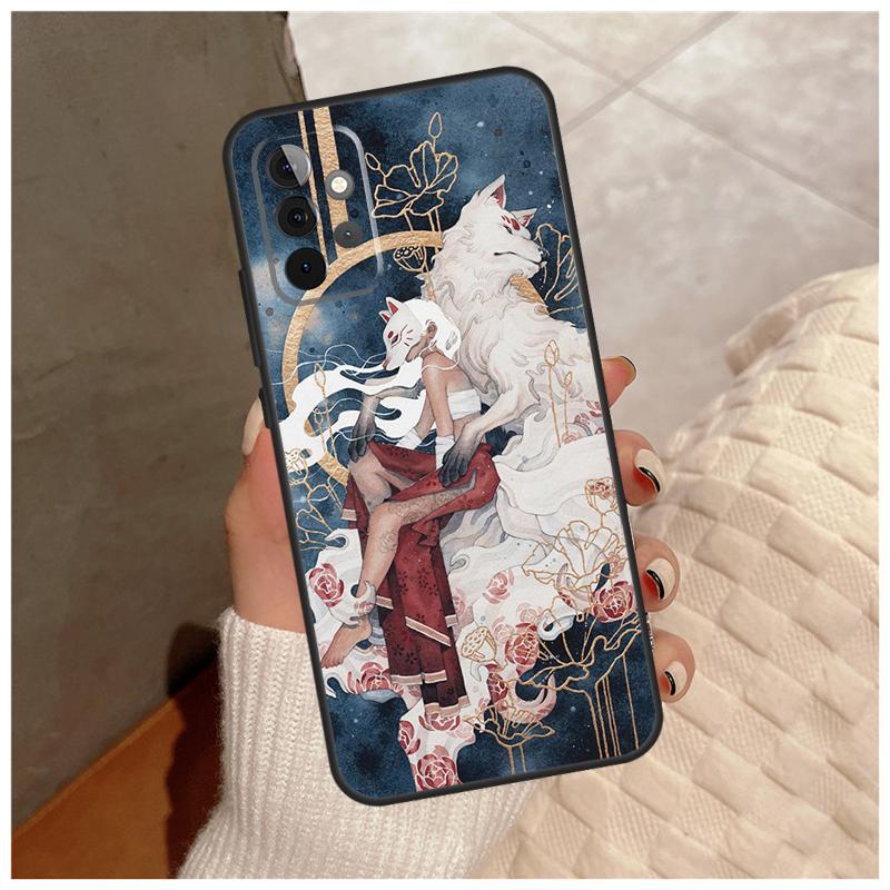 Japanese Style Anime Fox For Samsung Galaxy A13 A33 A53 A34 A54 A14 A15 A16 A26 A36 A56 A12 A32 A52 A06 A35 A55 Case