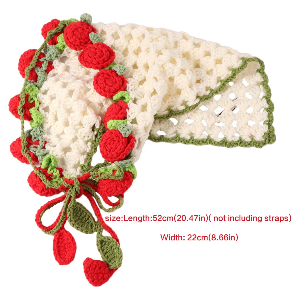 Floral Triangle Turban Flower Crochet Bandana Vintage Knitted Headband  Girls