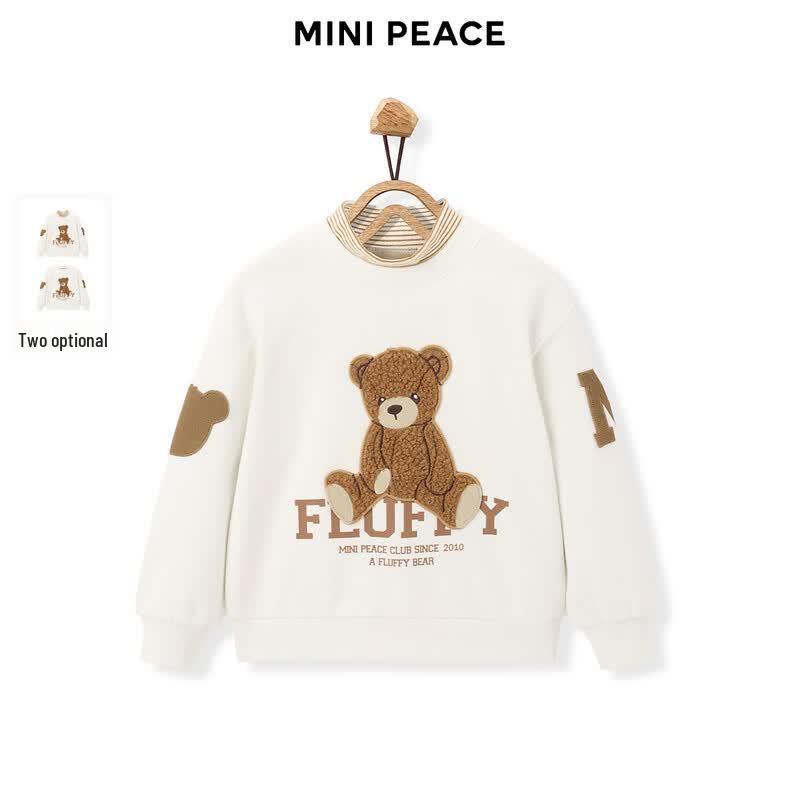 MiniPeace Boys Winter Fleece Lined Sweatshirt F1CRE4241 110